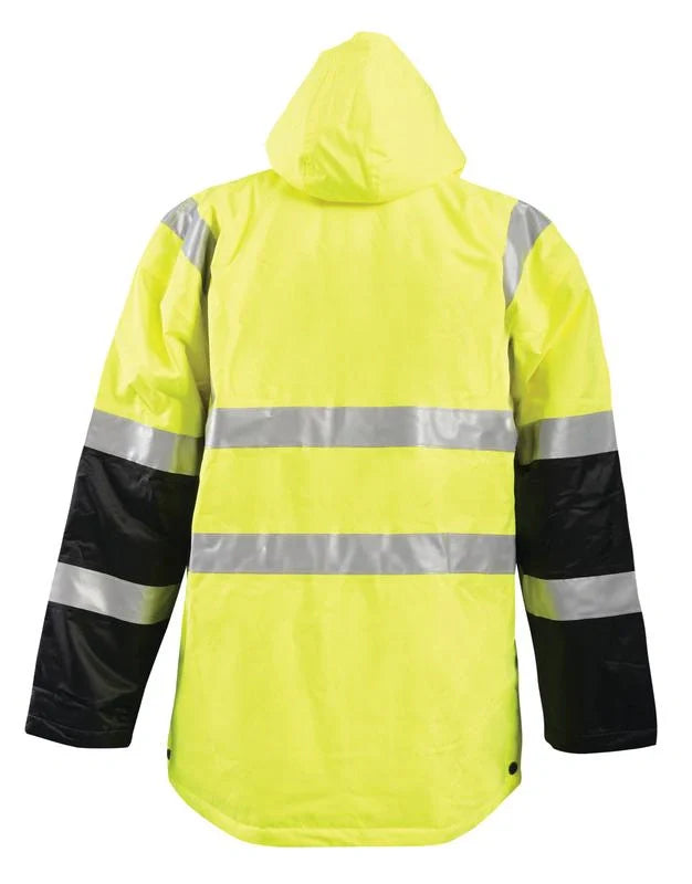Occunomix Insulated Black Bottom Parka Hi-Vis Jackets Yellow M model LUX-TJCW-YM