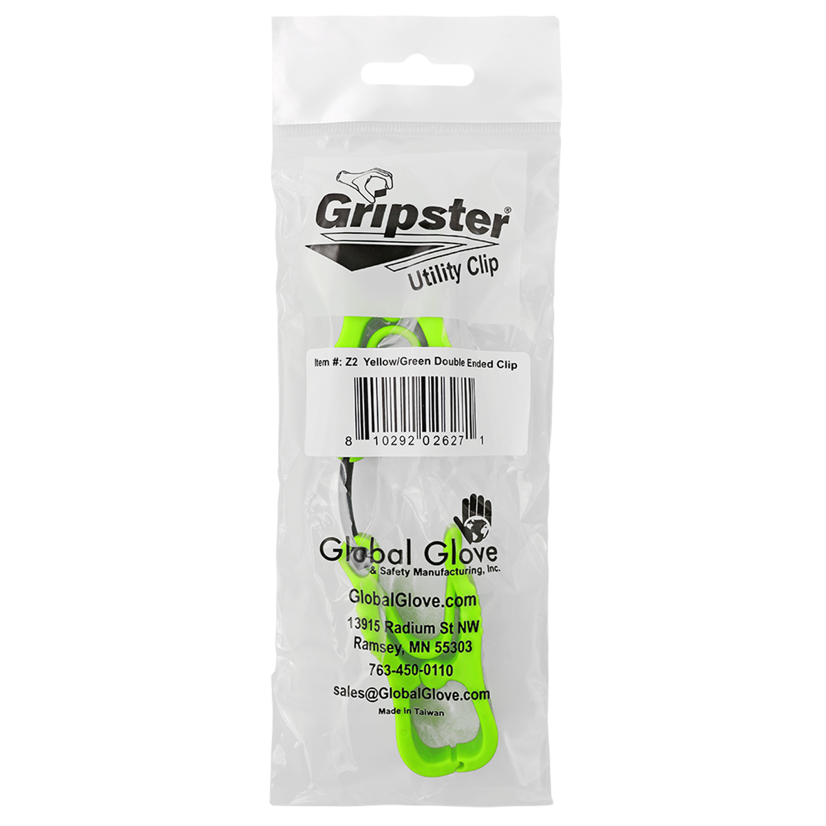 Global Glove Z2 - individual SKU-labeled retail packaging