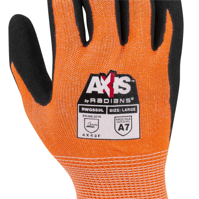 Radians RWG559 glove - cut resistance