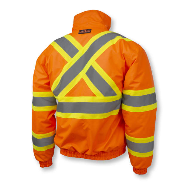 Radians SJ11QX-3 Class 3 X-Back Quilted Bomber Jacket with Hood