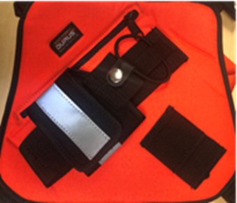 Breakaway Chest pack, Orange Reflective Straps, Breakaway. With Reflective panel.