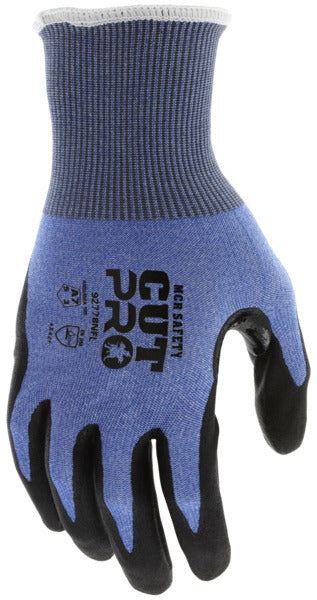 92778NF - MCR Safety Cut Pro® - 18 Gauge Blue Seamless HyperMax® HPPE Shell - Nitrile Foam Coated Palm and Fingertips - Nitrile reinforced Thumb Crotch - Cut Resistant Work Gloves
