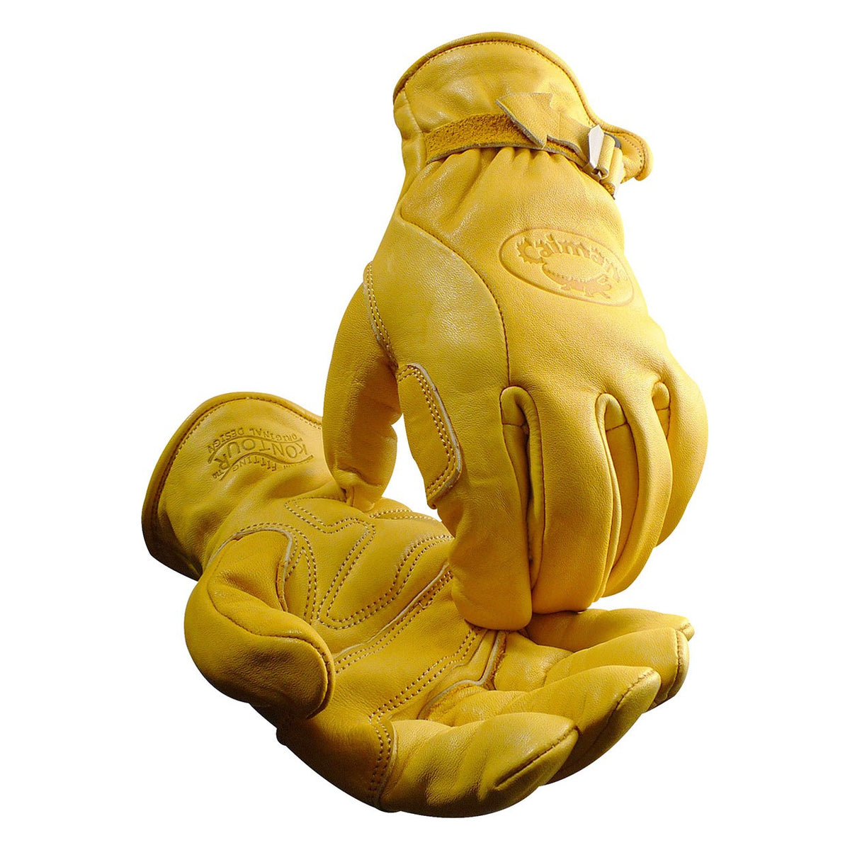 Caiman 1304 Premium Top Grain Cowhide Leather Drivers Glove - Keystone Thumb and Water Resistant