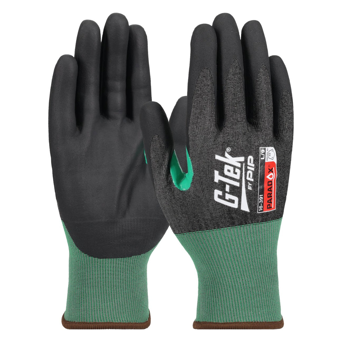 G-Tek 16-391 Seamless Knit PolyKor® Blended Glove with Foam Nitrile Coated Grip on Palm & Fingers - 21 Gauge - Touchscreen - ESD Safe