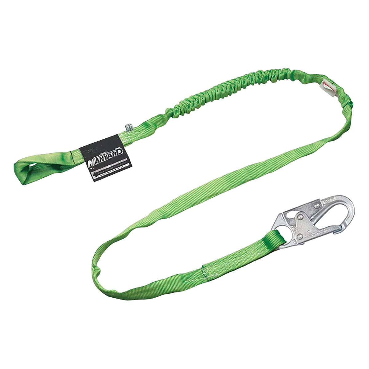 Miller 233TWLS-Z7/6FTGN Single Leg Tubular Shock-Absorbing Lanyard with Choke-Off Loop and Steel Locking Snap Hooks