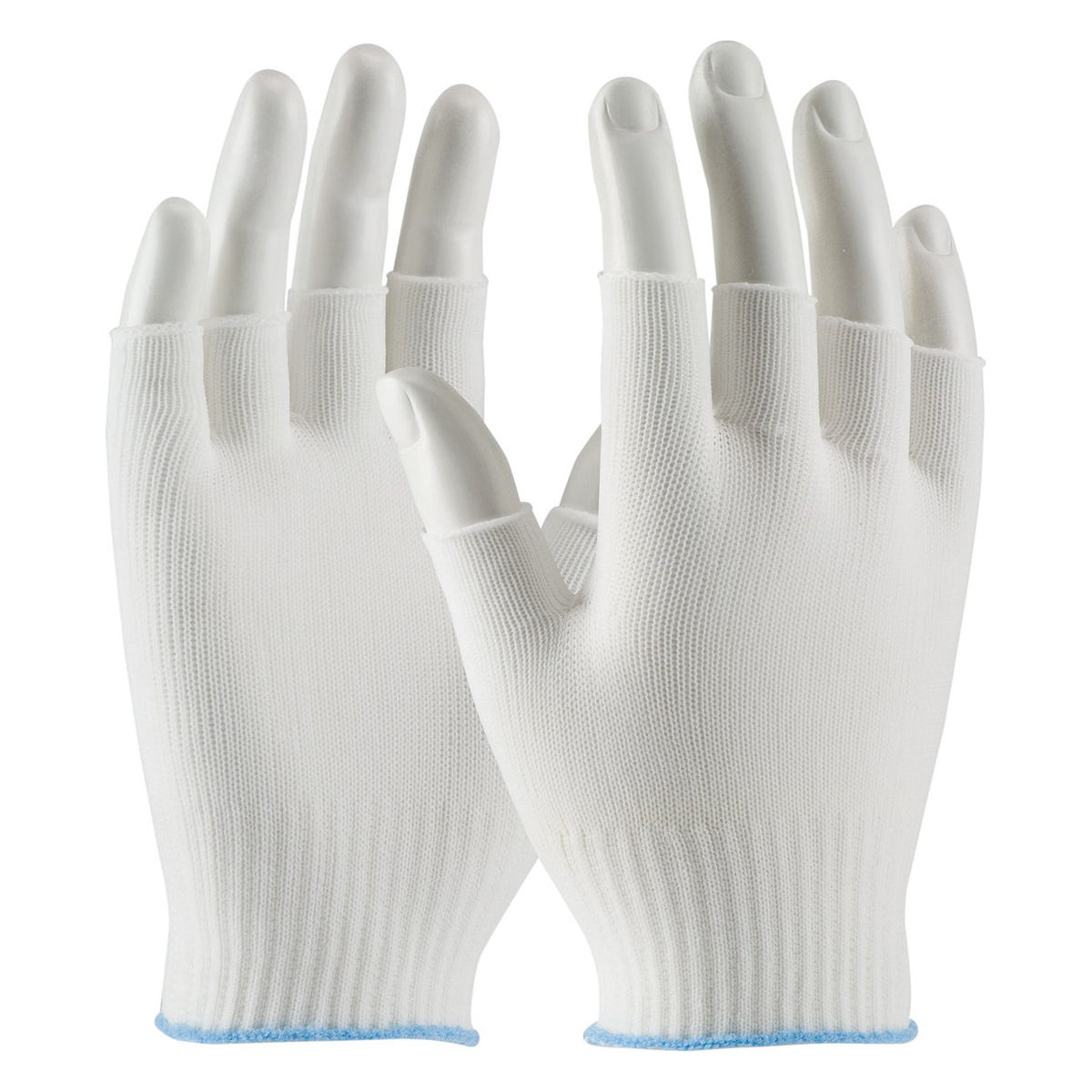 CleanTeam 40-736 Light Weight Seamless Knit Nylon Clean Environment Glove - Half-Finger