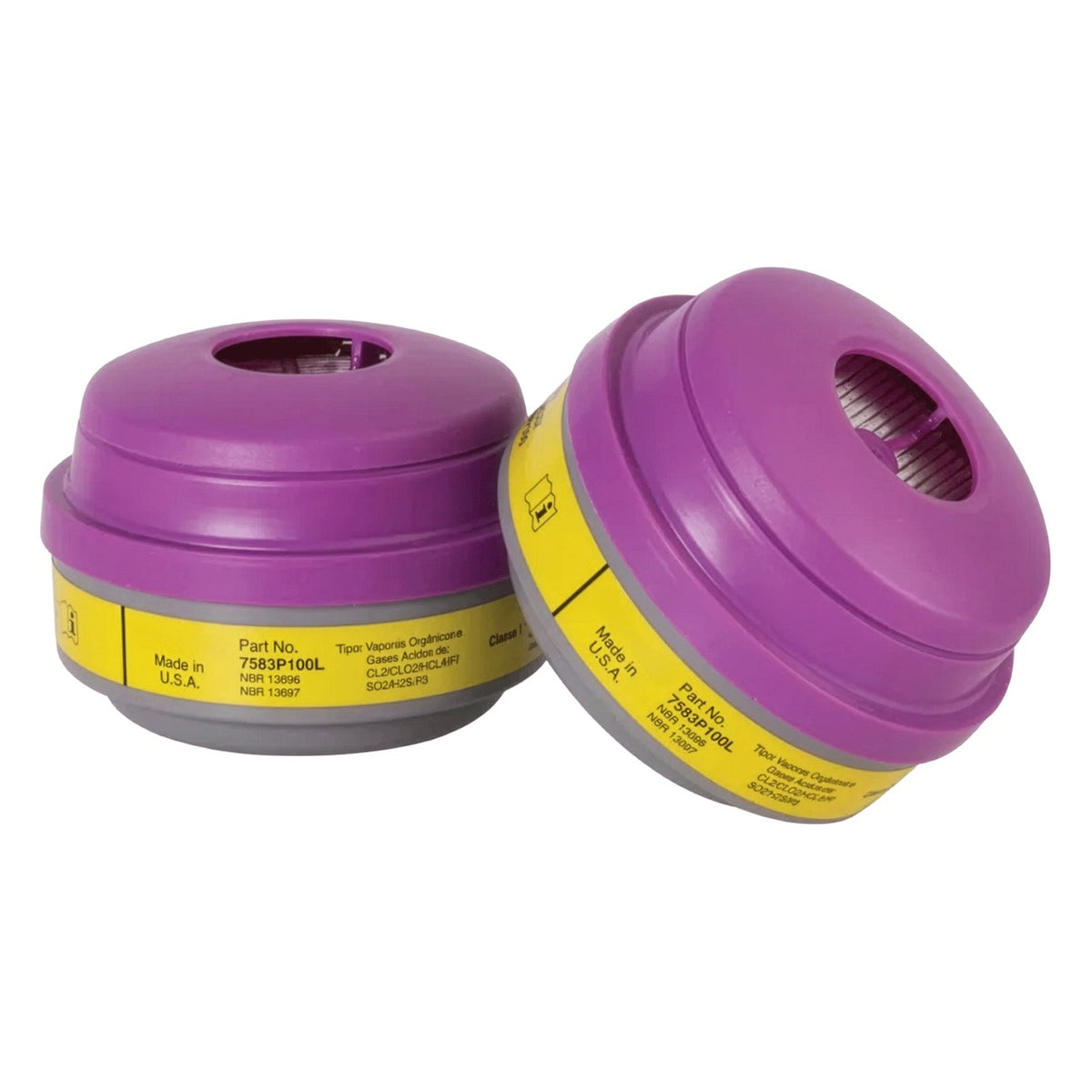 North 7583P100L Organic Vapor and Acid Gas (OV/AG) with P100 Respirator Cartridge