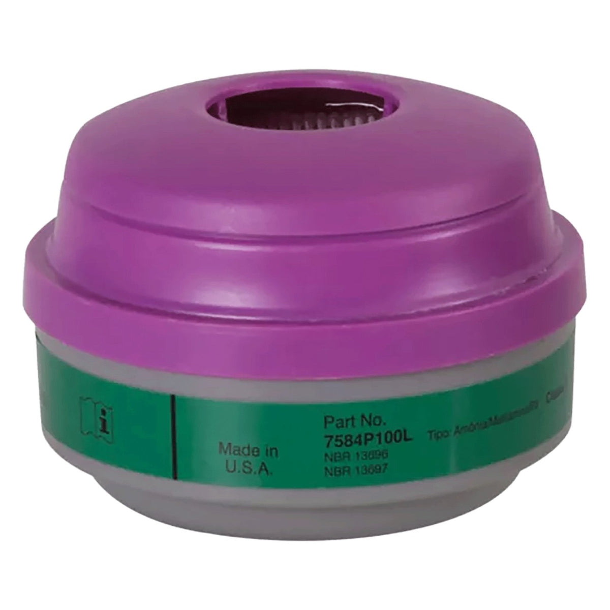 North 7584P100L Ammonia/Methylamine with P100 Respirator Cartridge