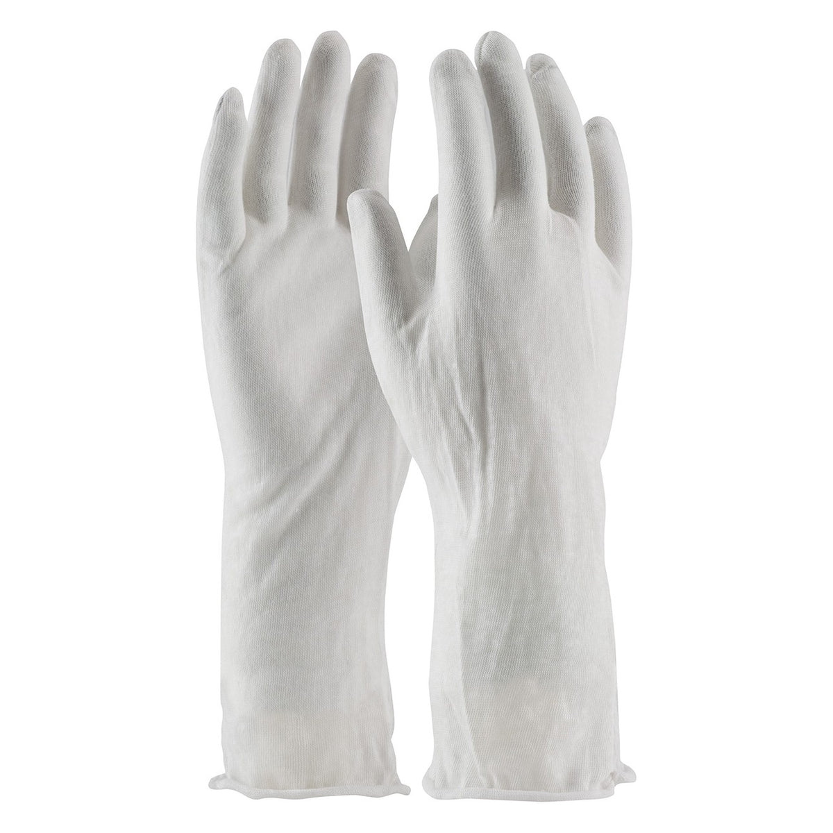 CleanTeam 97-500/14NI Economy, Light Weight Cotton Lisle Inspection Glove with Unhemmed Cuff - 14" (Bulk Pack)