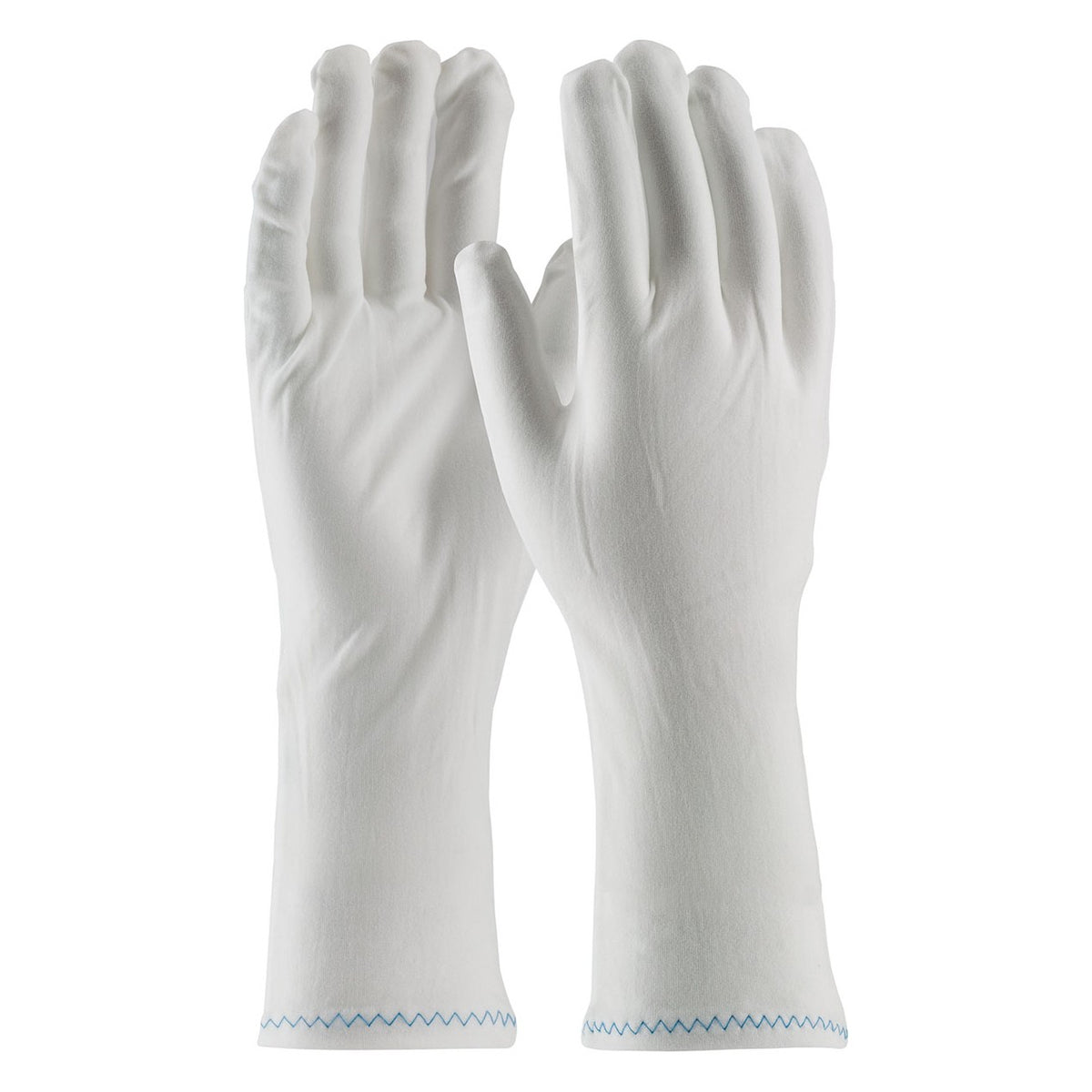 CleanTeam 98-702/12 Stretch Nylon Inspection Glove with Zig-Zag Stitched Rolled Hem - 12"