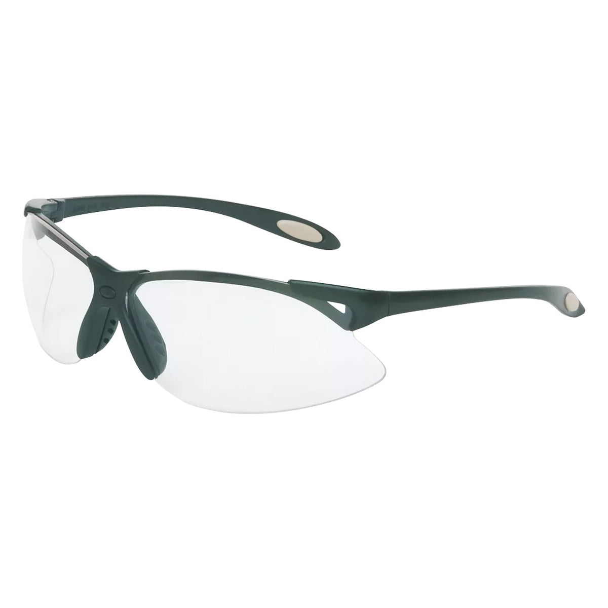 Uvex A901 Semi-Rimless Black Safety Glasses with Clear Lens and Anti-Fog Coating