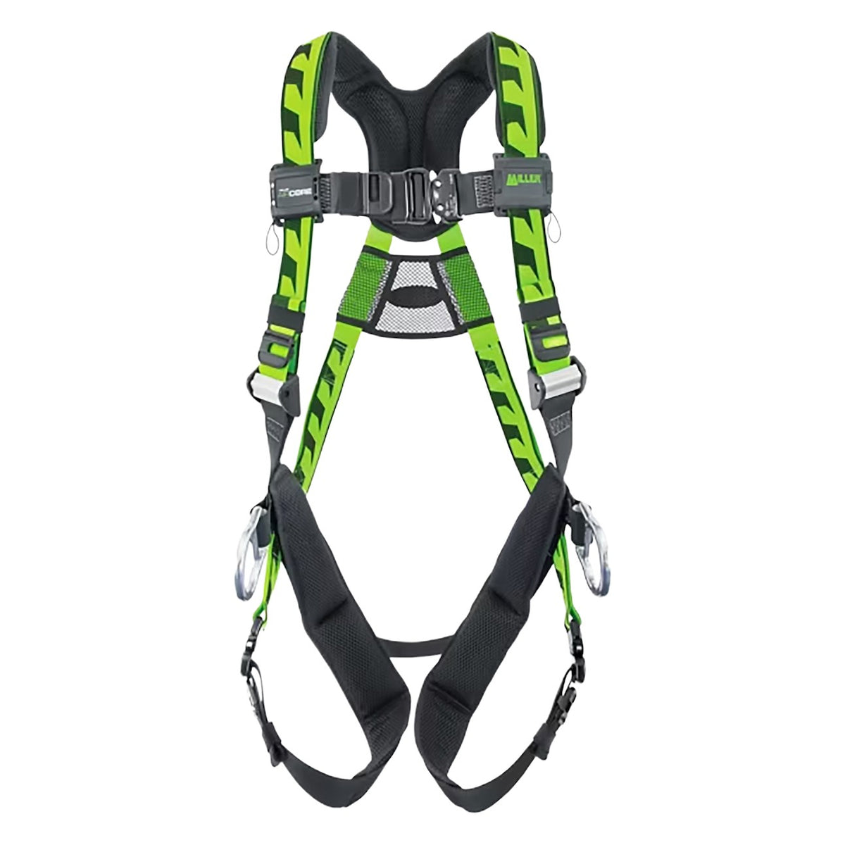 Miller ACA-QC-D Premium Breathable Full-Body Harness with Aluminum Hardware, Side & Back D-Rings and Quick-Connect Chest & Leg Buckles