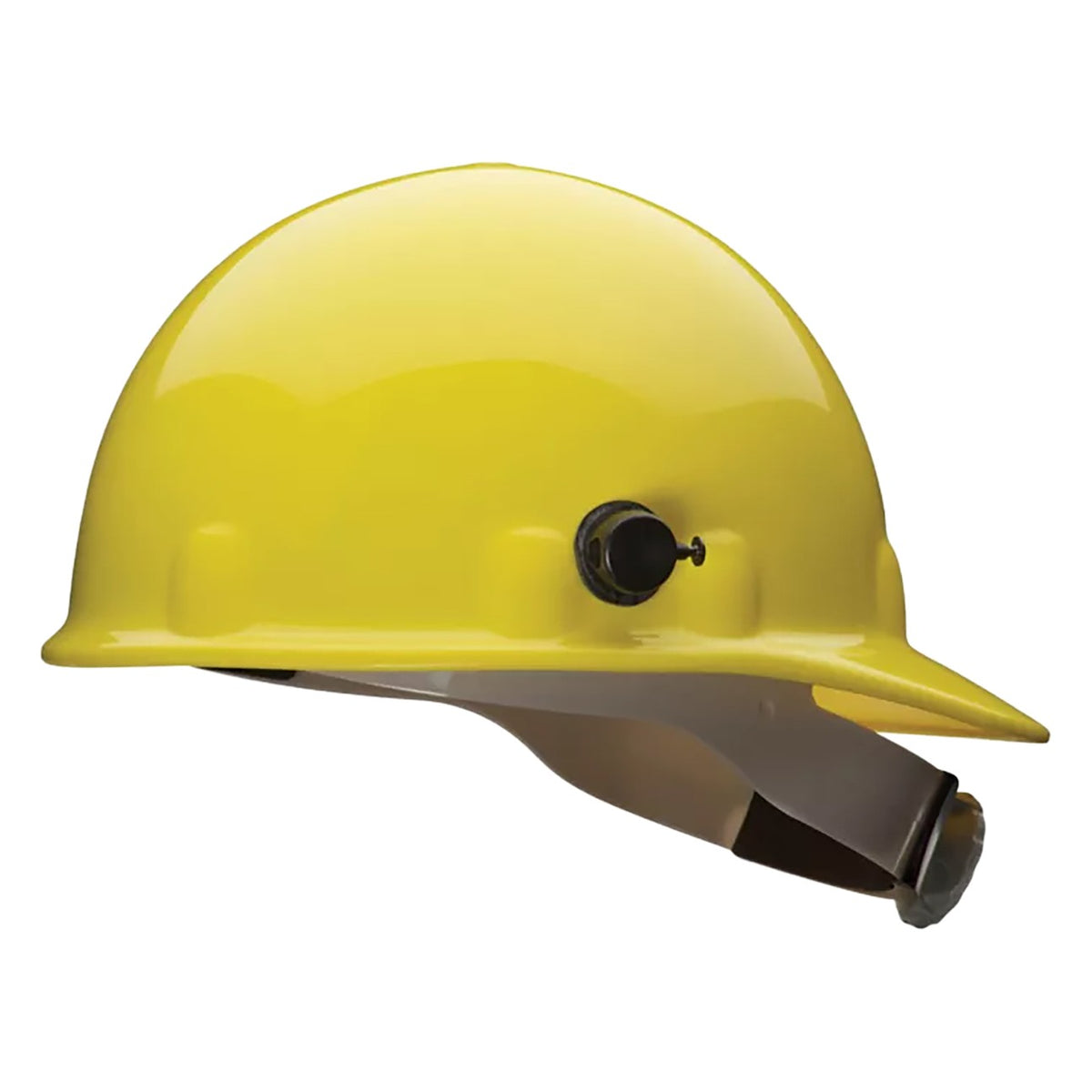 Fibre-Metal E2QRW Type I, Non-Vented, Cap-Style Smooth Dome Hard Hat with Heat Resistant Thermoplastic HDPE Shell, 8-Point SuperEight™ Suspension and Wheel Ratchet Adjustment, Includes Quick-Lok® Accessory