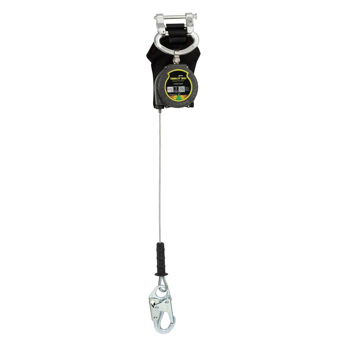 Miller MTL-LEP1-67 Single Cable Edge Personal Fall Limiter with Aluminum Harness One Pin Connector, Aluminum Locking Snap Hook