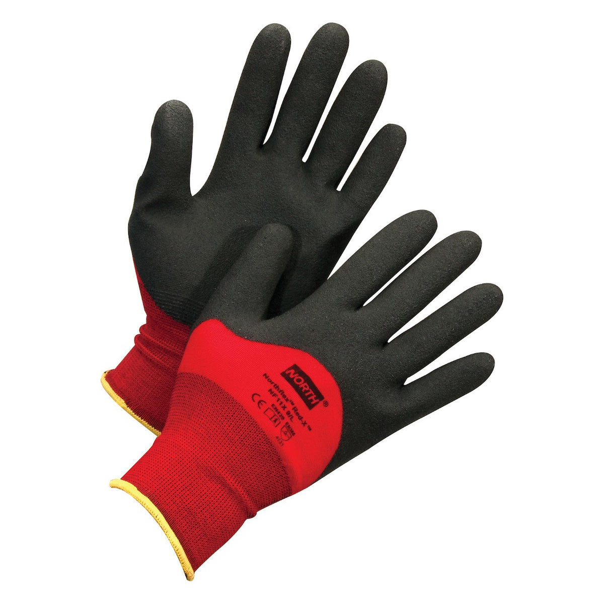G-Tek NF11X Seamless Knit Nylon Glove with PVC Coated Foam Grip on Palm, Fingers & Knuckles