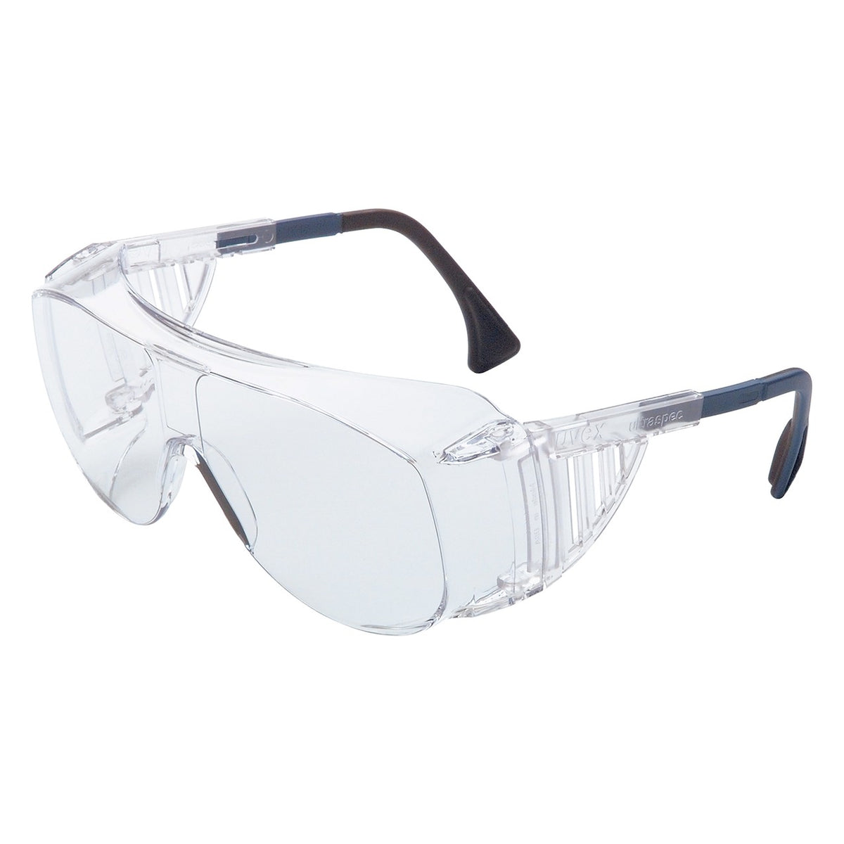Uvex S0112 OTG Rimless Safety Glasses with Black Temple, Clear Lens and Anti-Scratch and Hard Coating