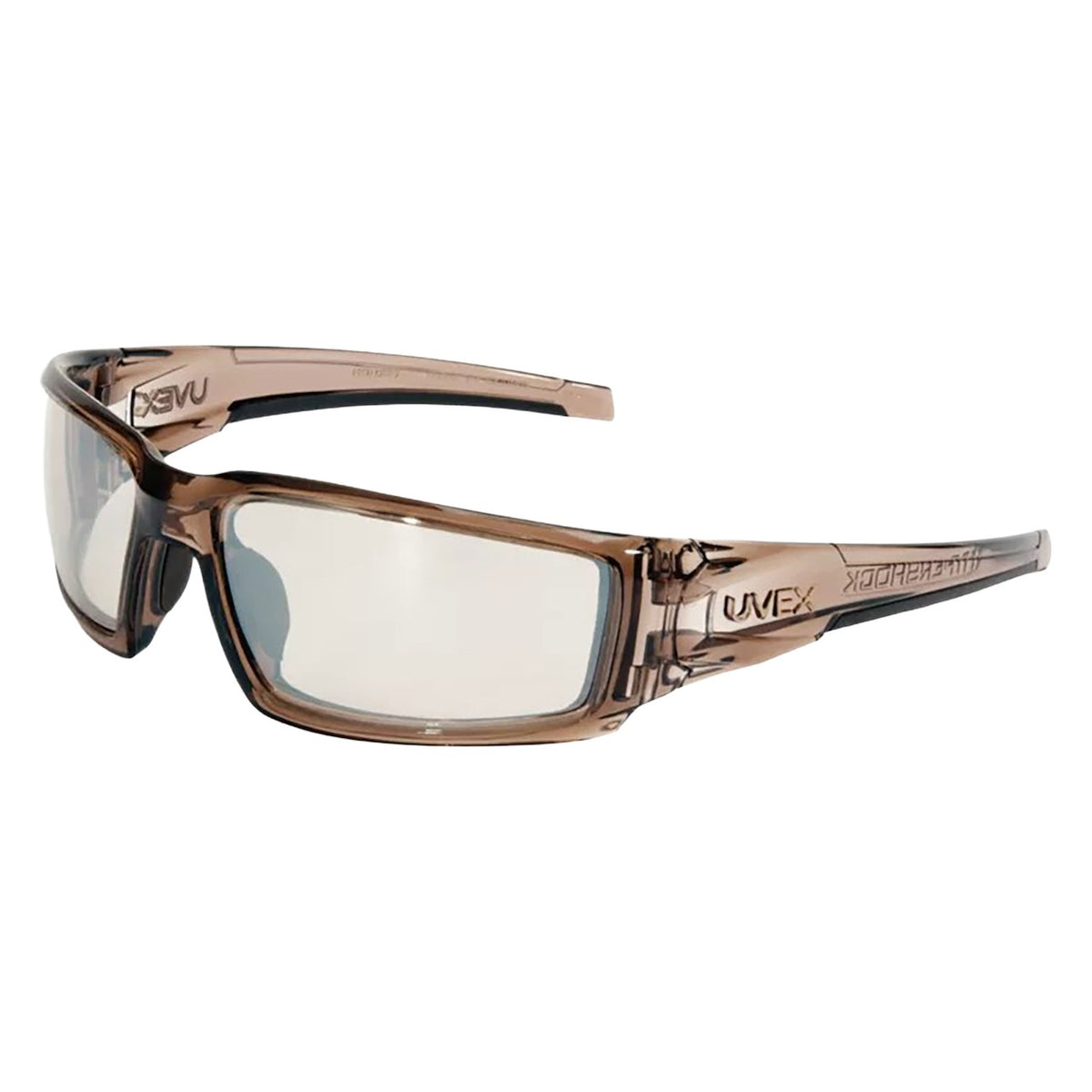 Uvex S2963 Full Frame Safety Glasses with Smoke Brown Frame, SCT Reflect 50 Anti-Scratch and Hardcoat Lens
