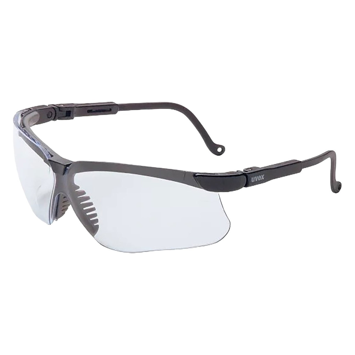 Uvex S3200 Semi-Rimless Safety Glasses with Black Frame, Clear Lens with Ultra-Dura® Hardcoat