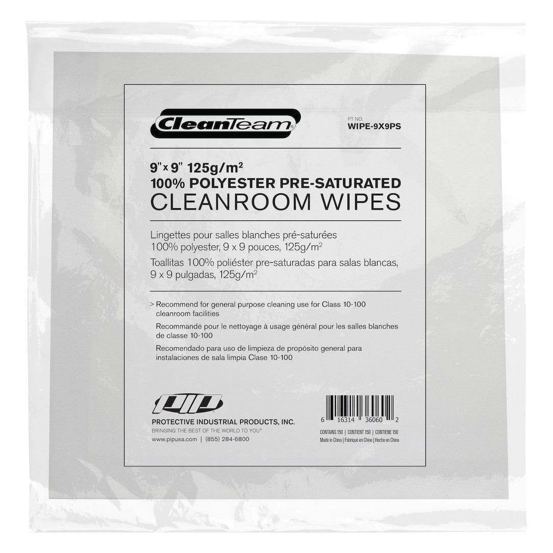 CleanTeam WIPE-9x9PS 9" x 9" Pre-saturated Wipe
