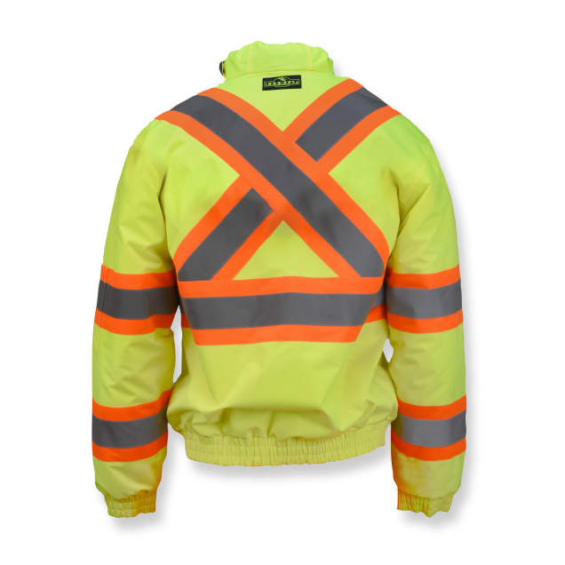 Radians SJ11QX-3 Class 3 X-Back Quilted Bomber Jacket with Hood