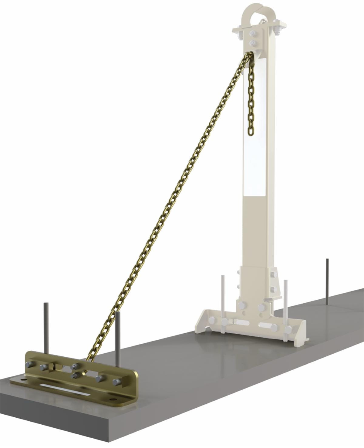 3M™ DBI-SALA® SecuraSpan™ Rebar/Shear Stud HLL Tie-Back Base with Chain 7400214, 1 ea