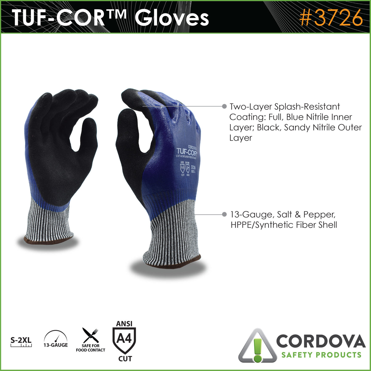 Cordova Tuf-cor™ 13-gauge HPPE/glass Fiber Sh #3726 - 3726S image 7