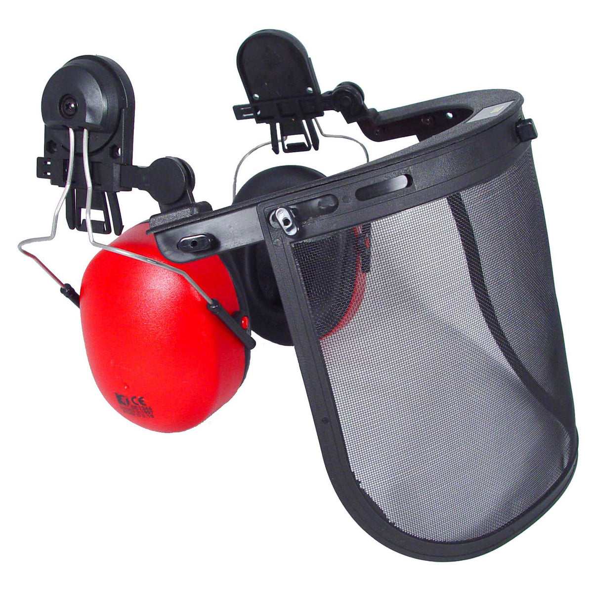 Radians HG-410BWM - Cap Adapter - Wire Mesh Visor & Cap Mount Earmuff - Black