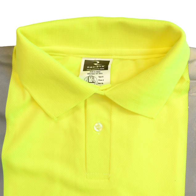 Radians ST22 Class 2 High Visibility Safety Long Sleeve Polo