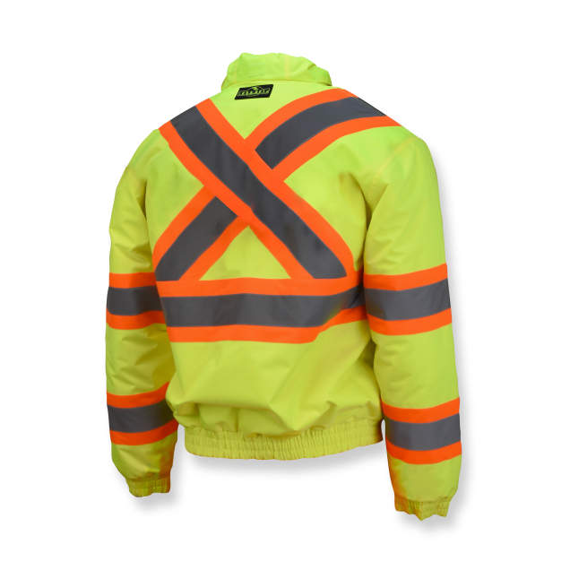 Radians SJ11QX-3 Class 3 X-Back Quilted Bomber Jacket with Hood
