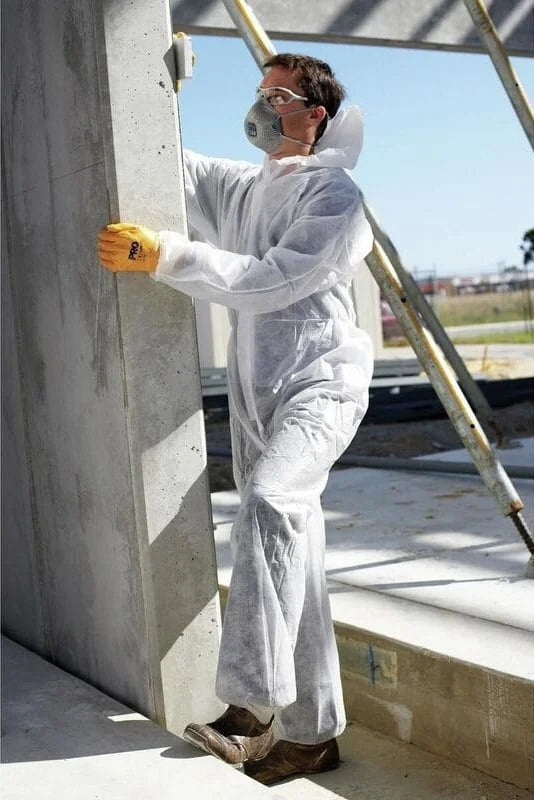 Protective disposable clothing worn during cleanup