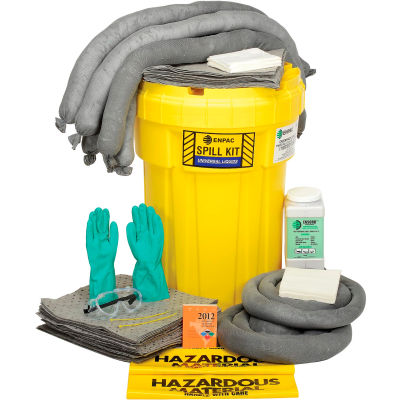 Industrial spill control absorbents in warehous