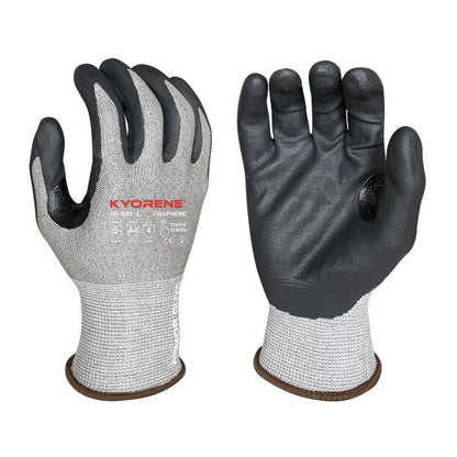 13g Gray Kyorene® Liner With Black HCT® Nano Foam Nitrile Palm Coating And Reinforced Thumb Crotch