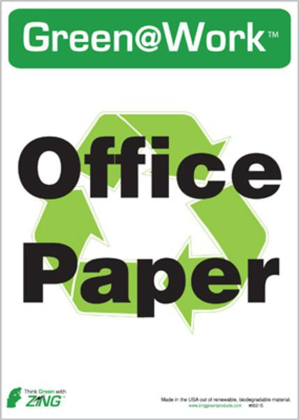 ZING Office Paper Recycle Eco Label 7X5, 5 Pk - 0021S
