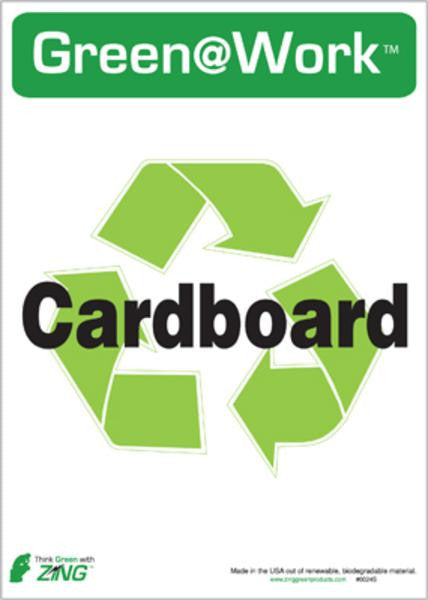ZING Cardboard Recycle Eco Label 7X5, 5 Pk - 0024S