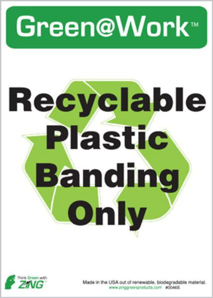 ZING Plas Banding Recycle Eco Label 7X5, 5 Pk - 0046S