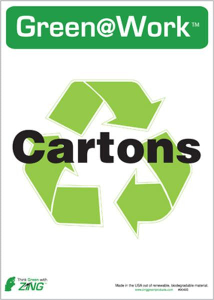 ZING Cartons Recycle Eco Label 7X5, 5 Pk - 0049S