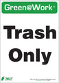 ZING Trash Only Recycle Eco Label 7X5, 5 Pk - 0068S