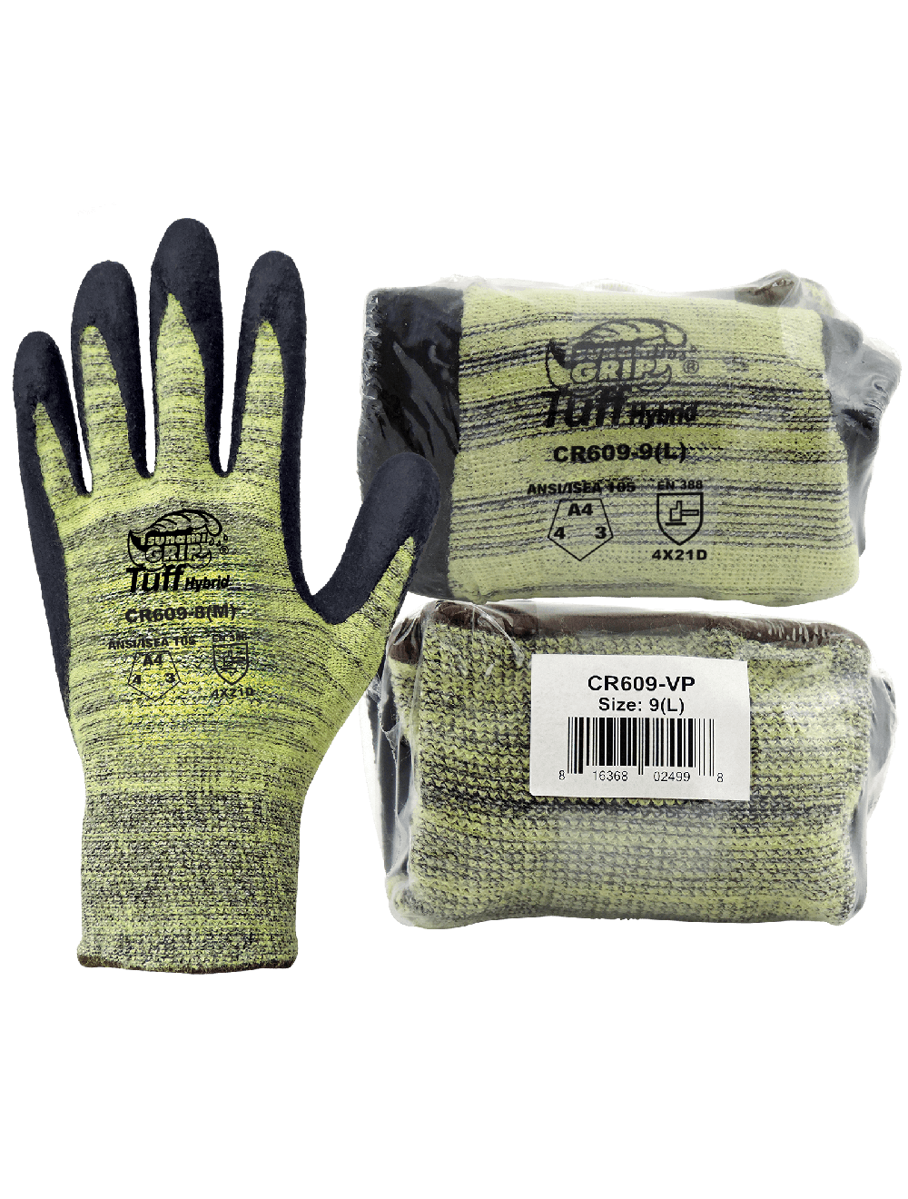Tsunami CR609-VP Cut Resistant Gloves - foam nitrile - tan