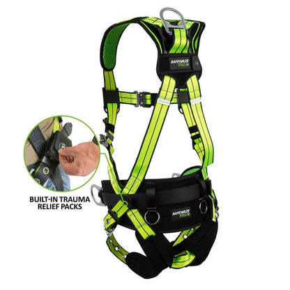 PRO+ Construction Harness: 3D, QC Chest, TB Legs, Trauma Relief