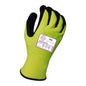 Armor Guys 04-321-S 13g ExtraFlex® Cut Resistant Hi-Vis Yellow Engineered Liner With 7g Poly-Acrylic Lining, Black Nitrile Micro Foam HCT® Palm Coating And Reinforced Thumb Crotch, ANSI A4 Workwear & Apparel PPE