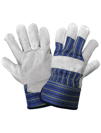 Global Glove - 2120 - Leather Palm Gloves - rubber coating - black