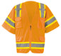 Mesh Two-Tone Surveyor Vest w/Zipper
