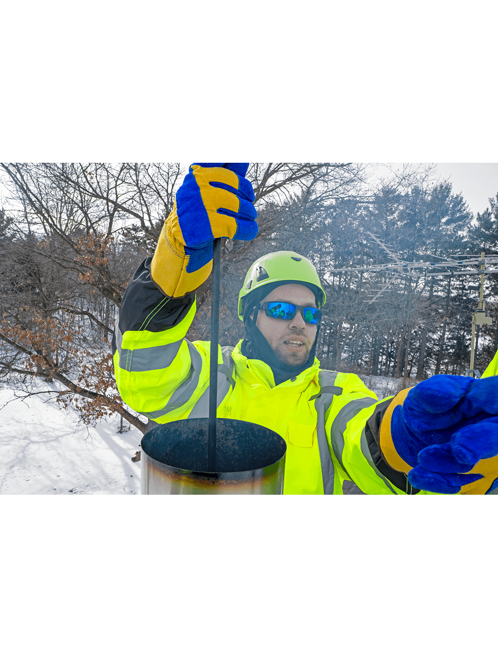 Global Glove - 2805 - Leather Palm Gloves - insulated - blue