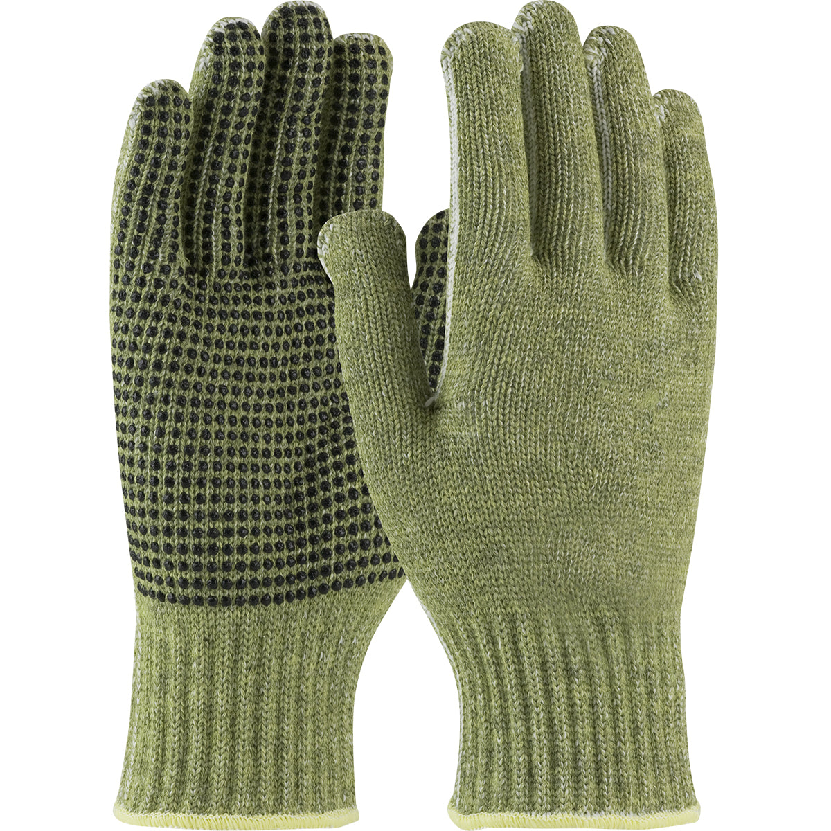 Kut Gard® Seamless Knit ACP / DuPont™ Kevlar® Blended Glove with PVC Dot Grip and Polyester Lining - Economy Weight