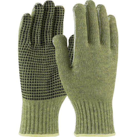 Kut Gard® Seamless Knit ACP / DuPont™ Kevlar® Blended Glove with PVC Dot Grip and Polyester Lining - Economy Weight