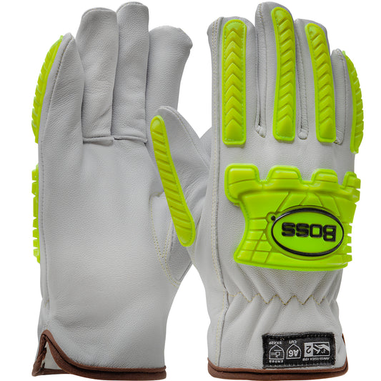 Boss 09-LC650MP – Premium Top Grain Goatskin Leather Drivers with Aramid Blend Lining and Hi-Vis Impact Protection