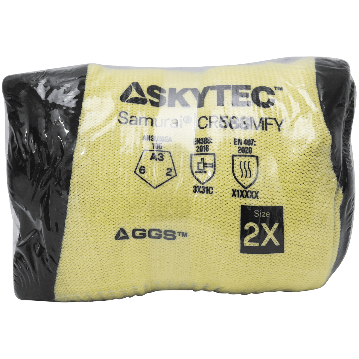 Global Glove CR588MFY-VP – Yellow Vend-Packed Nitrile Gloves – ANSI A3 - view 2