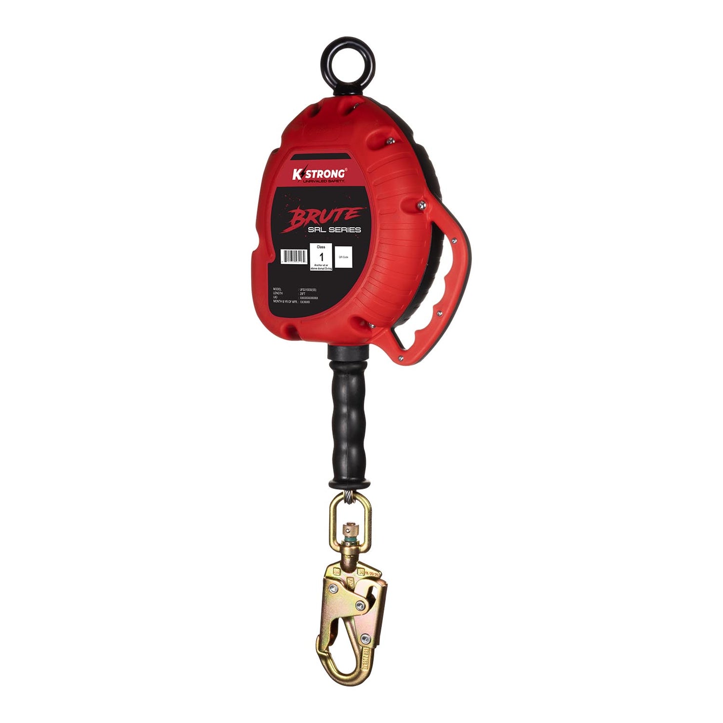 KStrong® BRUTE™ 30 ft. Stainless Steel Cable SRL with Swivel Snap Hook. Includes Installation Carabiner and Tagline (ANSI)
