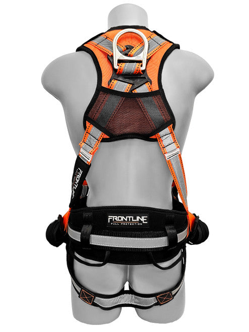 Frontline Fall 100RCTB Combat Reflective Construction Full Body Harness with Tongue Buckle Legs and Trauma Straps product