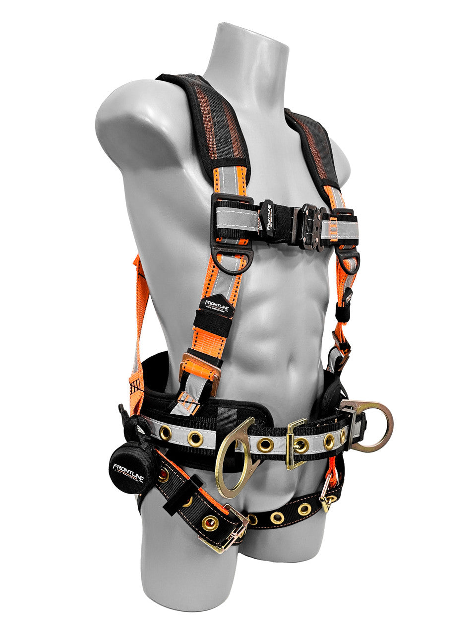 Frontline Fall 100RCTB Combat Reflective Construction Full Body Harness with Tongue Buckle Legs and Trauma Straps product